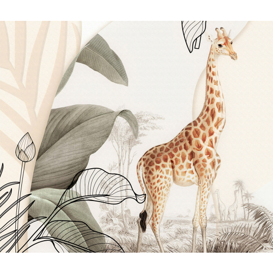 Panoramic Wallpaper - Wall Mural for Children - Giraffe