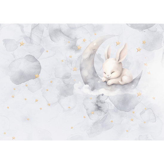 Panoramic Wallpaper - Wall Mural for Children - Moon Rabbit