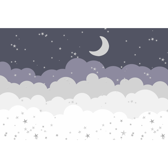 Panoramic Wallpaper - Wall Mural for Children - Night