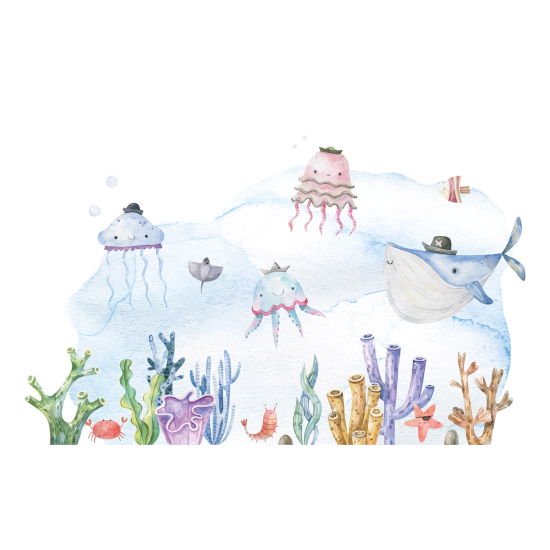 Panoramic Wallpaper - Wall Mural for Children - Ocean