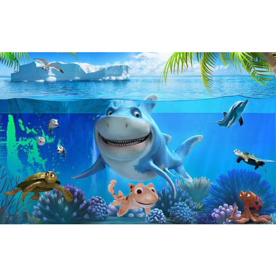 Panoramic Wallpaper - Wall Mural for Children - Ocean