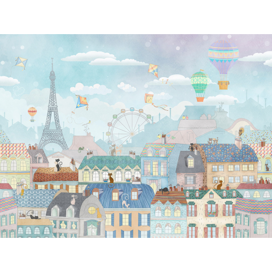 Panoramic Wallpaper - Wall Mural for Children - Paris