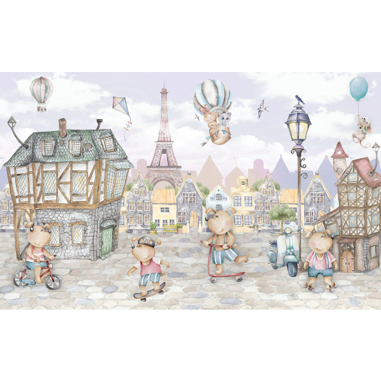 Panoramic Wallpaper - Wall Mural for Children - Paris