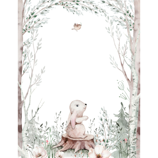 Panoramic Wallpaper - Wall Mural for Children - Rabbit