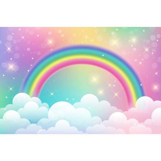 Panoramic Wallpaper - Wall Mural for Children - Rainbow