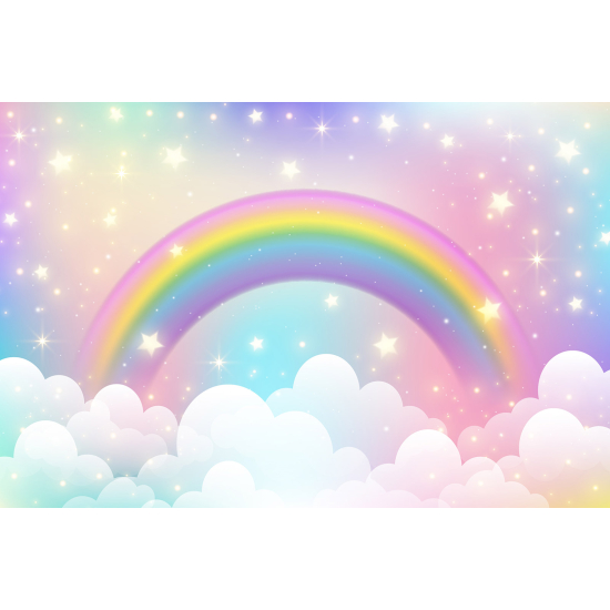 Panoramic Wallpaper - Wall Mural for Children - Rainbow