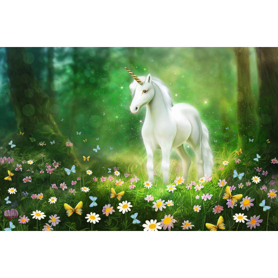 Panoramic Wallpaper - Wall Mural for Children - Unicorn