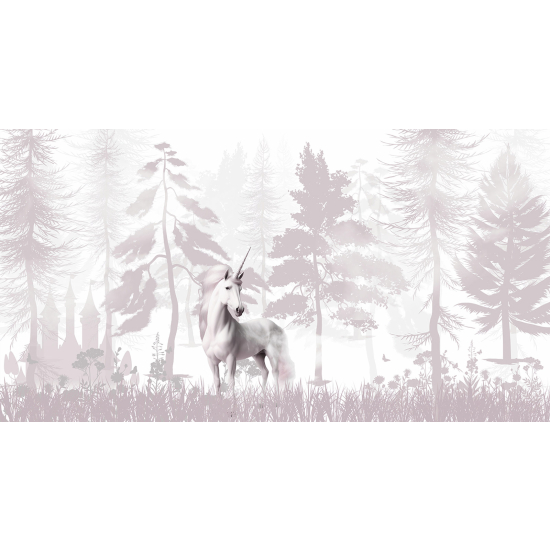 Panoramic Wallpaper - Wall Mural for Children - Unicorn