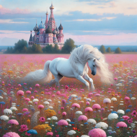 Panoramic Wallpaper - Wall Mural for Children - Unicorn