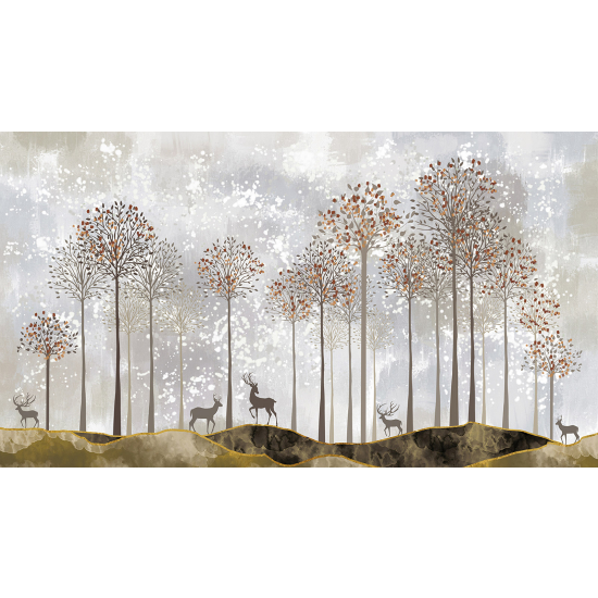 Panoramic Wallpaper - Wall Mural - Forest Animals