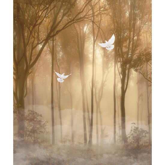 Panoramic Wallpaper - Wall Mural - Forest Birds