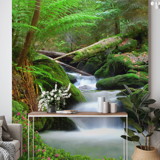 Panoramic Wallpaper - Wall Mural - Forest River