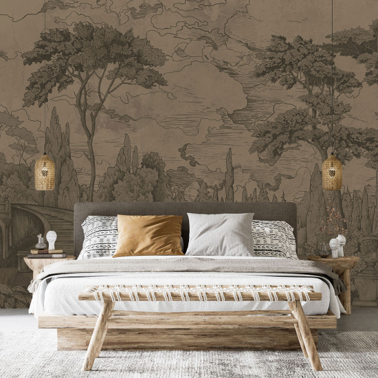 Panoramic Wallpaper - Wall Mural - Garden