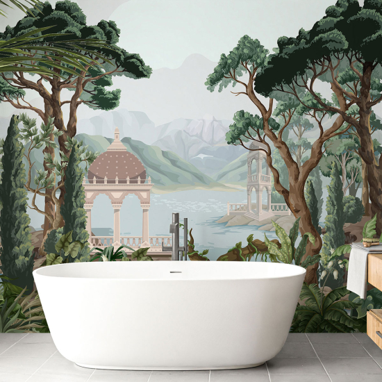 Panoramic Wallpaper - Wall Mural - Garden