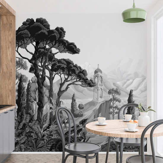 Panoramic Wallpaper - Wall Mural - Garden