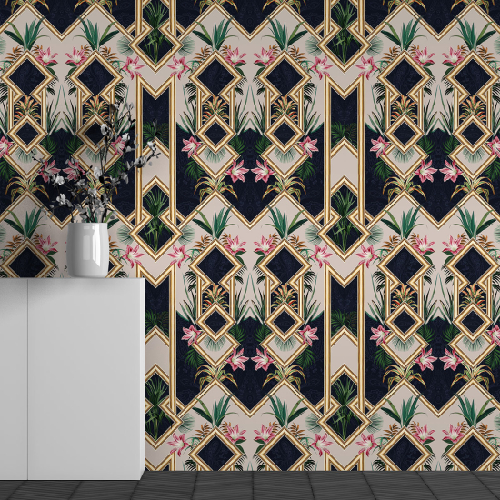 Panoramic Wallpaper - Wall Mural - Geometric Pattern