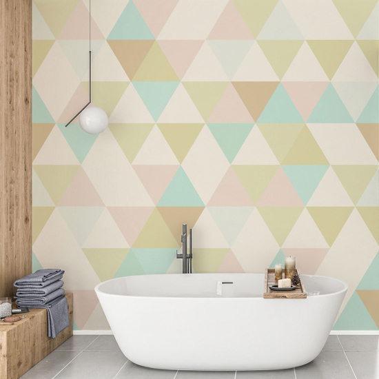 Panoramic Wallpaper - Wall Mural - Geometric Shapes