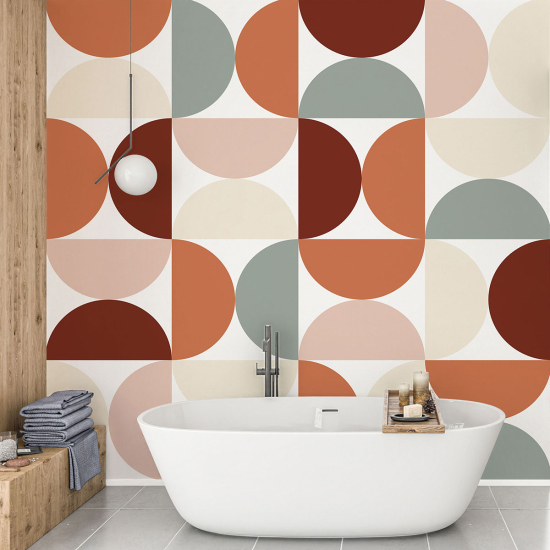 Panoramic Wallpaper - Wall Mural - Geometric Shapes