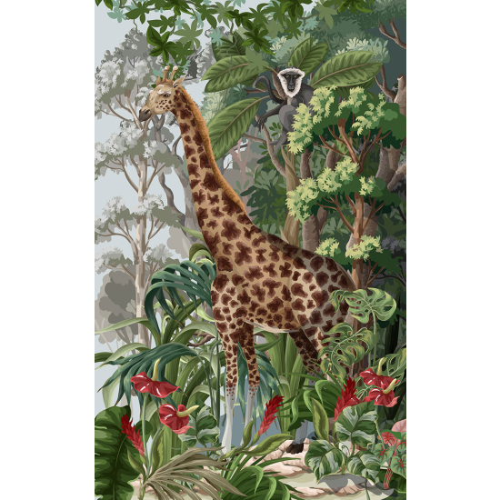 Panoramic Wallpaper - Wall Mural - Giraffe