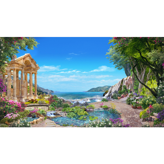 Panoramic Wallpaper - Wall Mural - Greek landscape