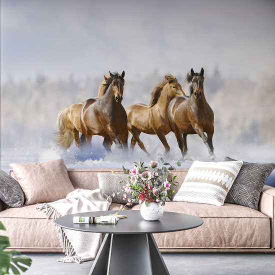 Panoramic Wallpaper - Wall Mural - Horses