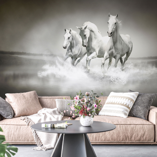 Panoramic Wallpaper - Wall Mural - Horses