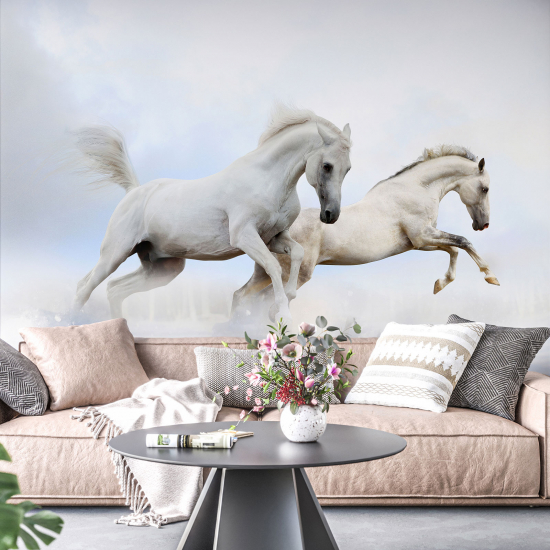 Panoramic Wallpaper - Wall Mural - Horses