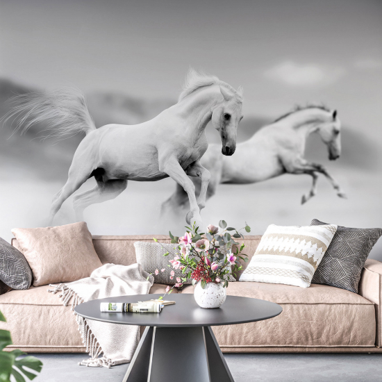 Panoramic Wallpaper - Wall Mural - Horses