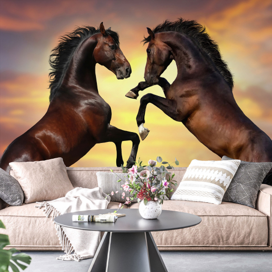 Panoramic Wallpaper - Wall Mural - Horses