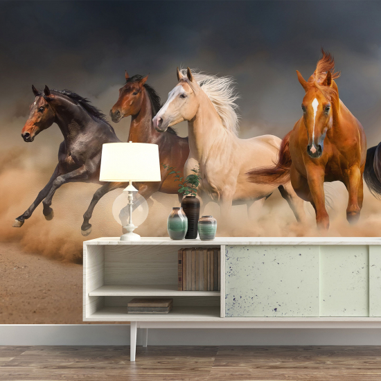 Panoramic Wallpaper - Wall Mural - Horses