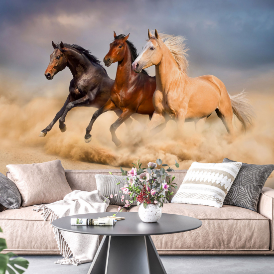 Panoramic Wallpaper - Wall Mural - Horses