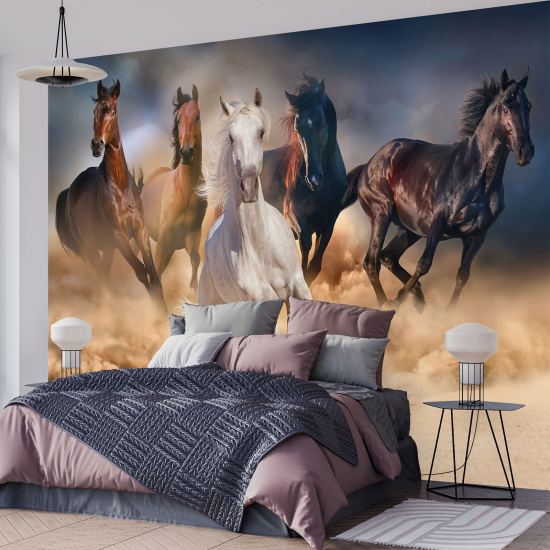 Panoramic Wallpaper - Wall Mural - Horses