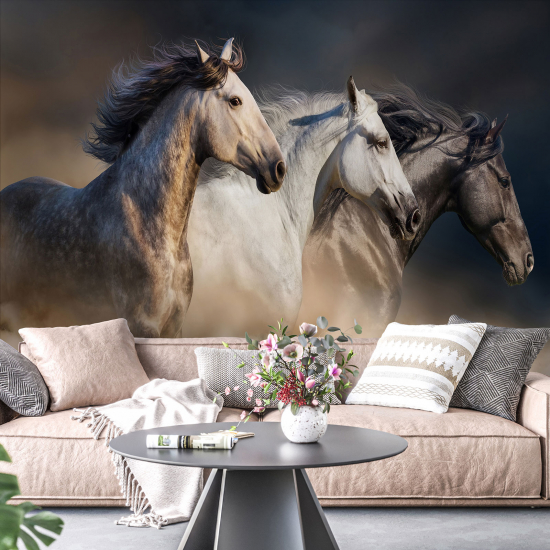 Panoramic Wallpaper - Wall Mural - Horses