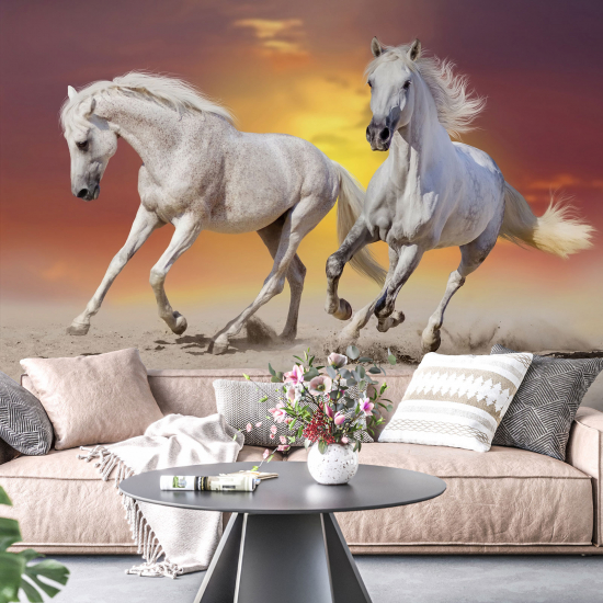 Panoramic Wallpaper - Wall Mural - Horses