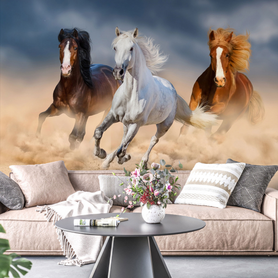 Panoramic Wallpaper - Wall Mural - Horses