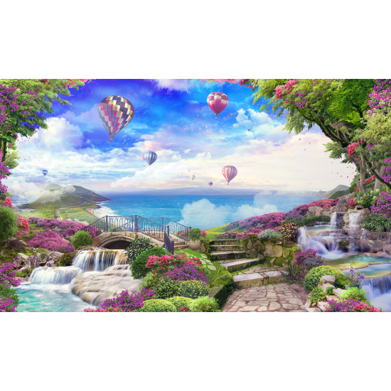 Panoramic Wallpaper - Wall Mural - Hot air balloons