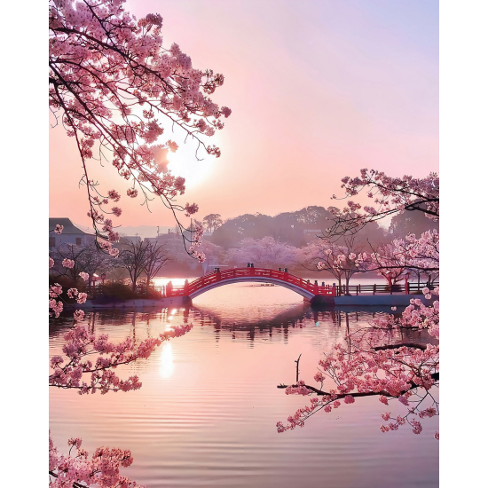 Panoramic Wallpaper - Wall Mural - Japanese Bridge