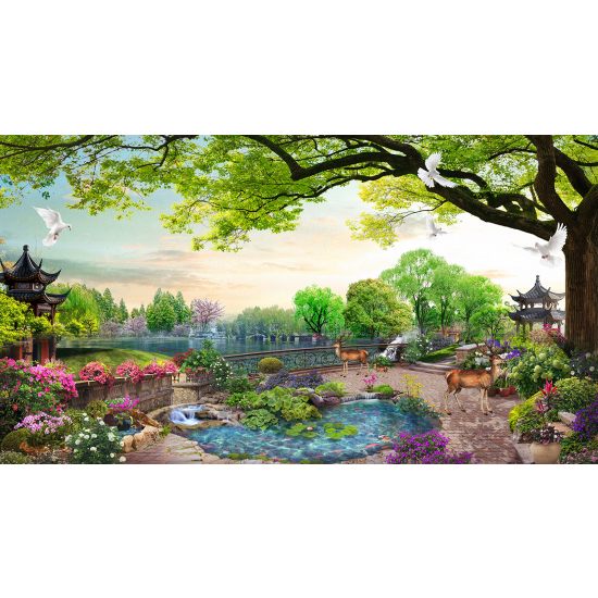 Panoramic Wallpaper - Wall Mural - Japanese Garden