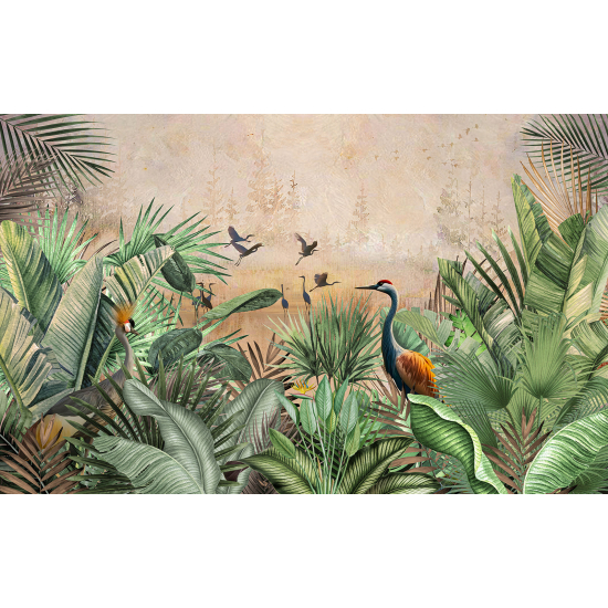 Panoramic Wallpaper - Wall Mural - Jungle Birds