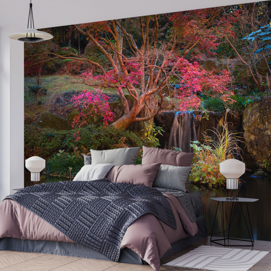 Panoramic Wallpaper - Wall Mural - Lake and trees