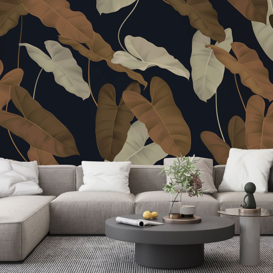 Panoramic Wallpaper - Wall Mural - Leaves