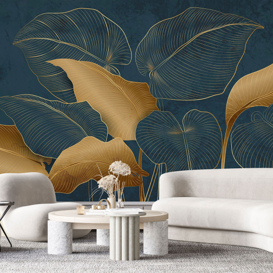 Panoramic Wallpaper - Wall Mural - Leaves