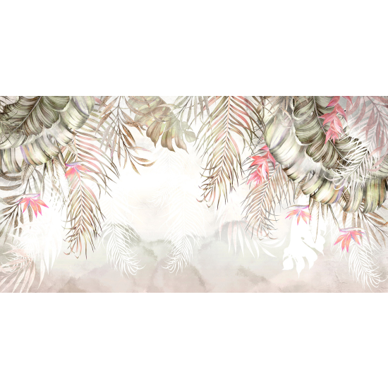 Panoramic Wallpaper - Wall Mural - Leaves