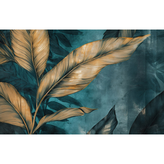 Panoramic Wallpaper - Wall Mural - Leaves