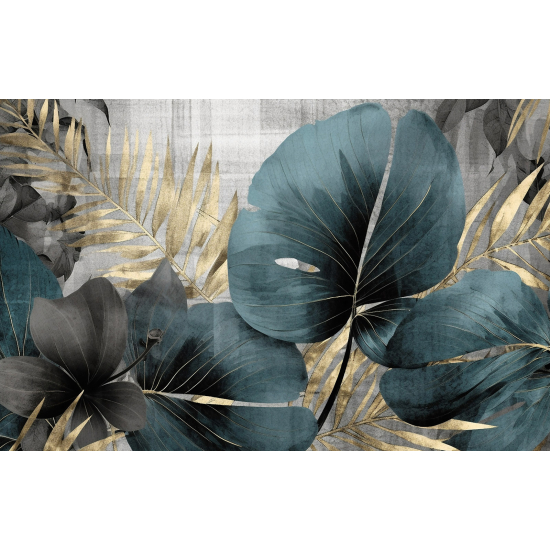 Panoramic Wallpaper - Wall Mural - Leaves