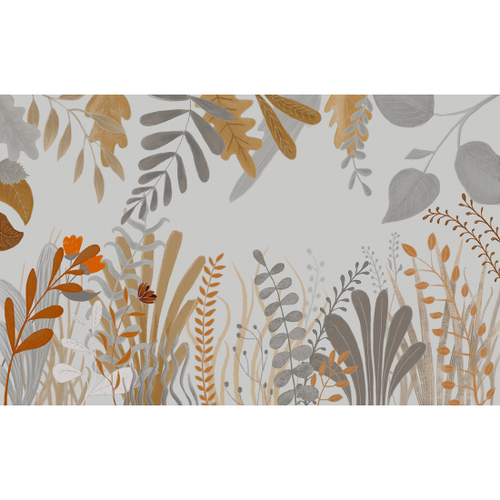 Panoramic Wallpaper - Wall Mural - Leaves