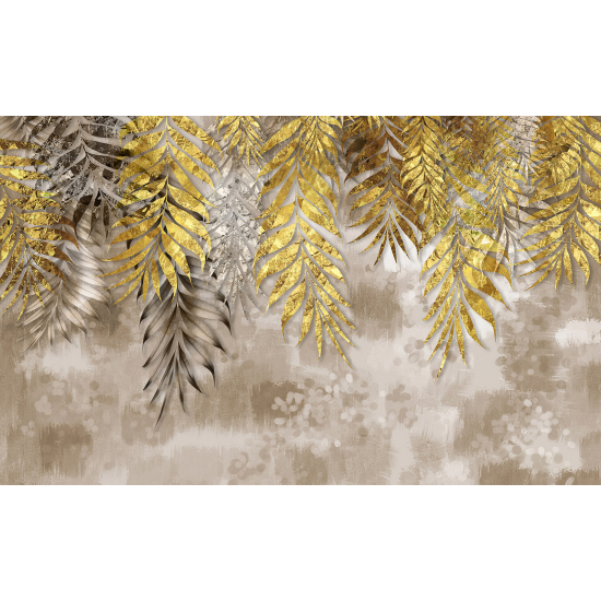 Panoramic Wallpaper - Wall Mural - Leaves