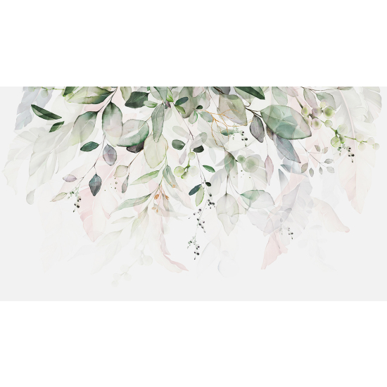 Panoramic Wallpaper - Wall Mural - Leaves