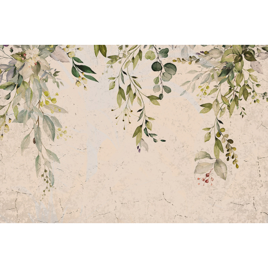 Panoramic Wallpaper - Wall Mural - Leaves