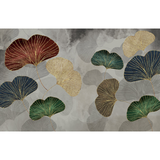 Panoramic Wallpaper - Wall Mural - Leaves